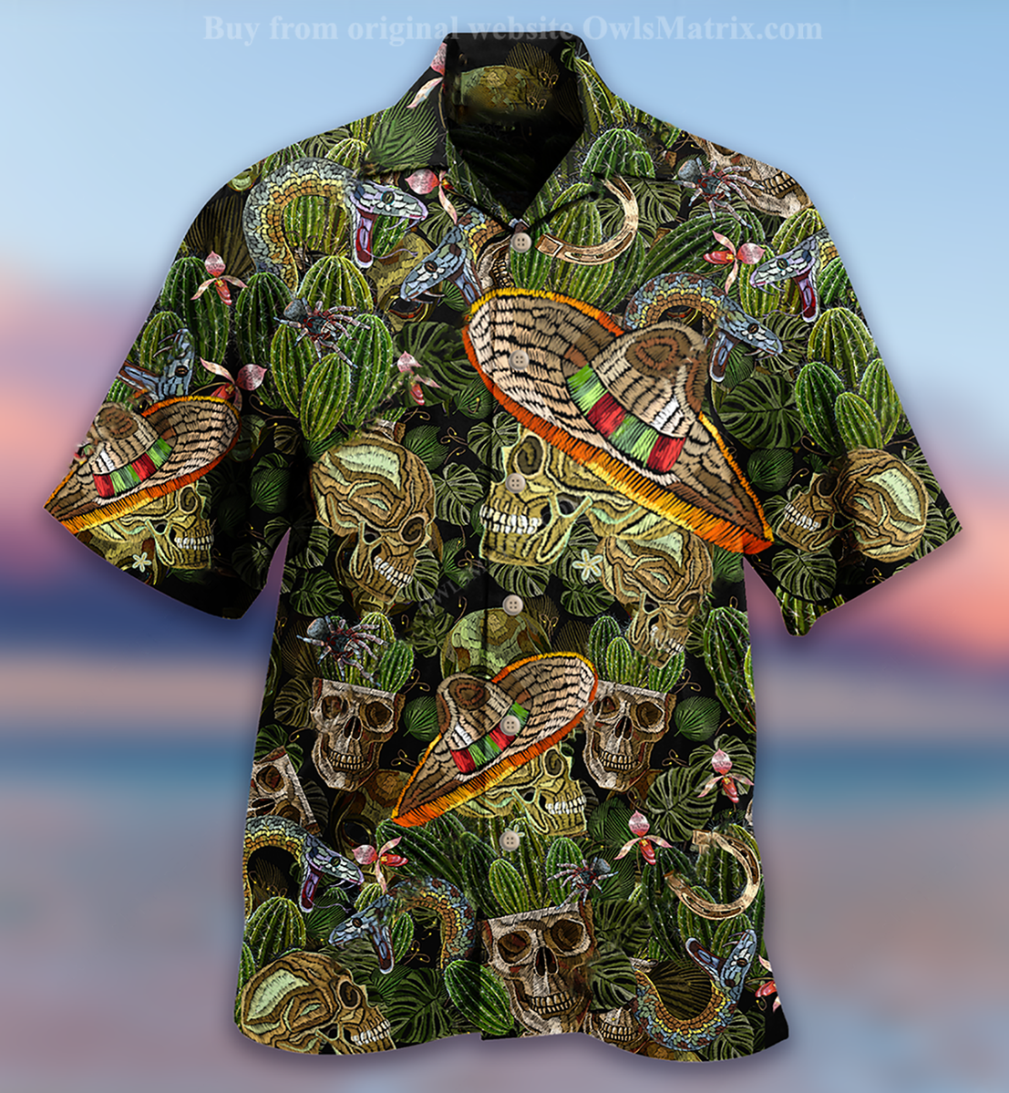 Skull Love Cactus Style - Hawaiian Shirt{Size}