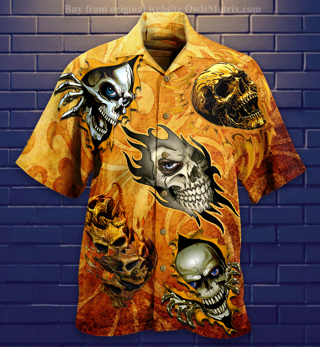 Skull And Fire My Style - Hawaiian Shirt{Size}