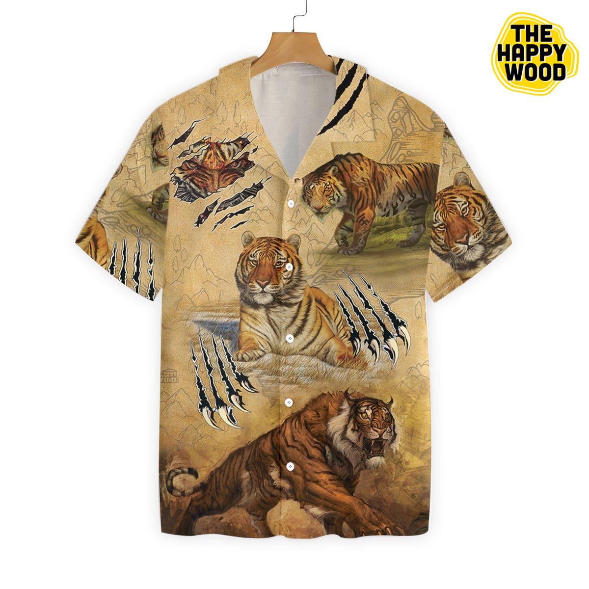 Tiger Claw Hawaiian Hawaii Shirt{Size}