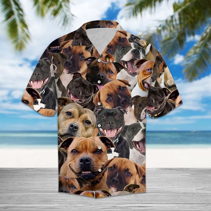 Staffordshire Bull Terrier Awesome Hawaiian Shirt Summer Button Up Shirt For Men Latest Shirt 2020{Size}