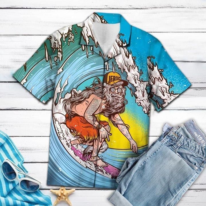 Surfing Man Hawaiian Shirt{Size}