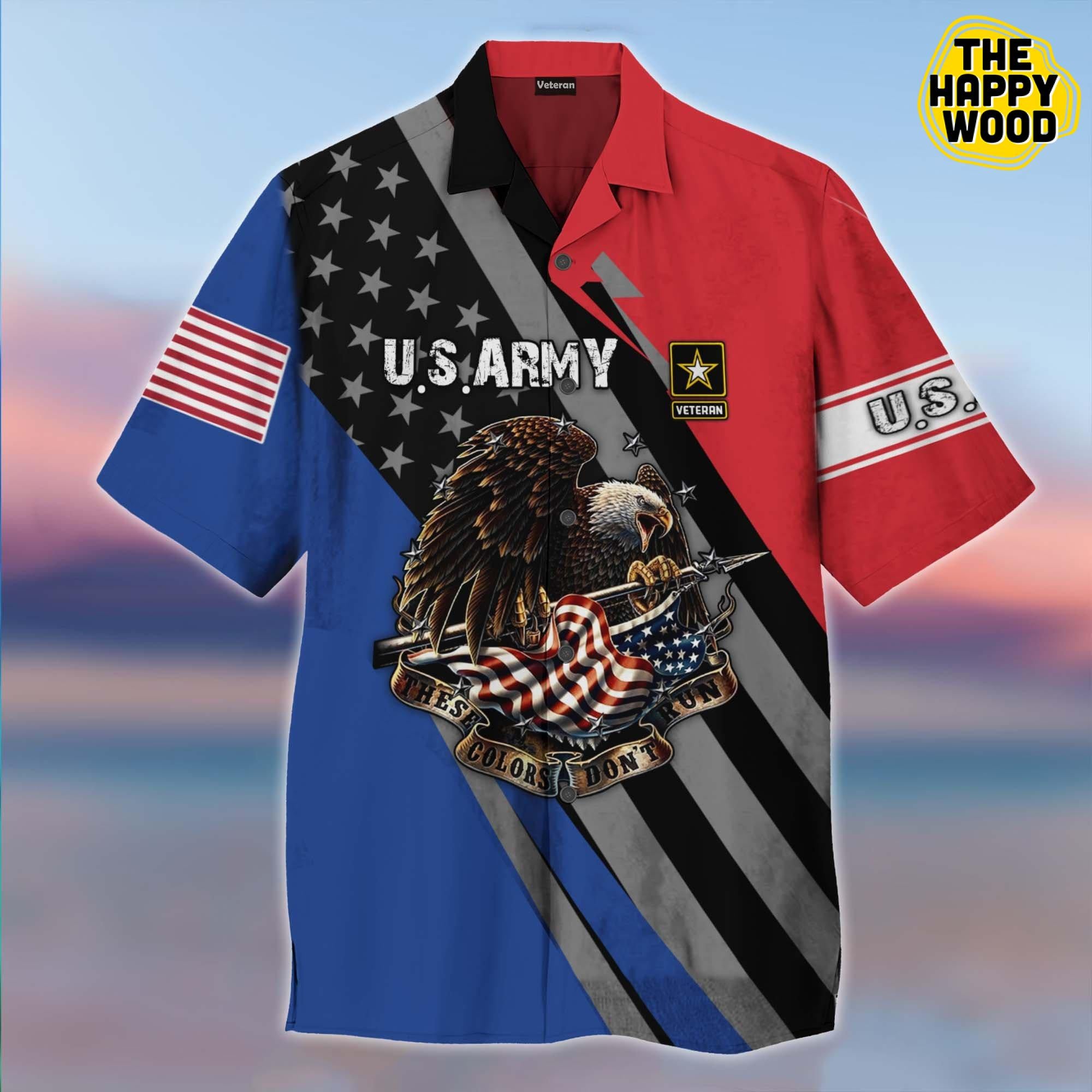 US Army 3D Hawaiian Hawaii Shirt{Size}