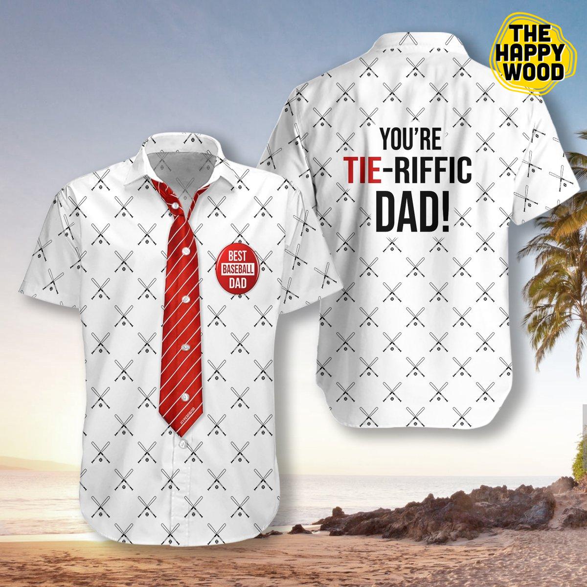 You Are Tieriffic Baseball Dad Hawaiian Hawaii Shirt{Size}