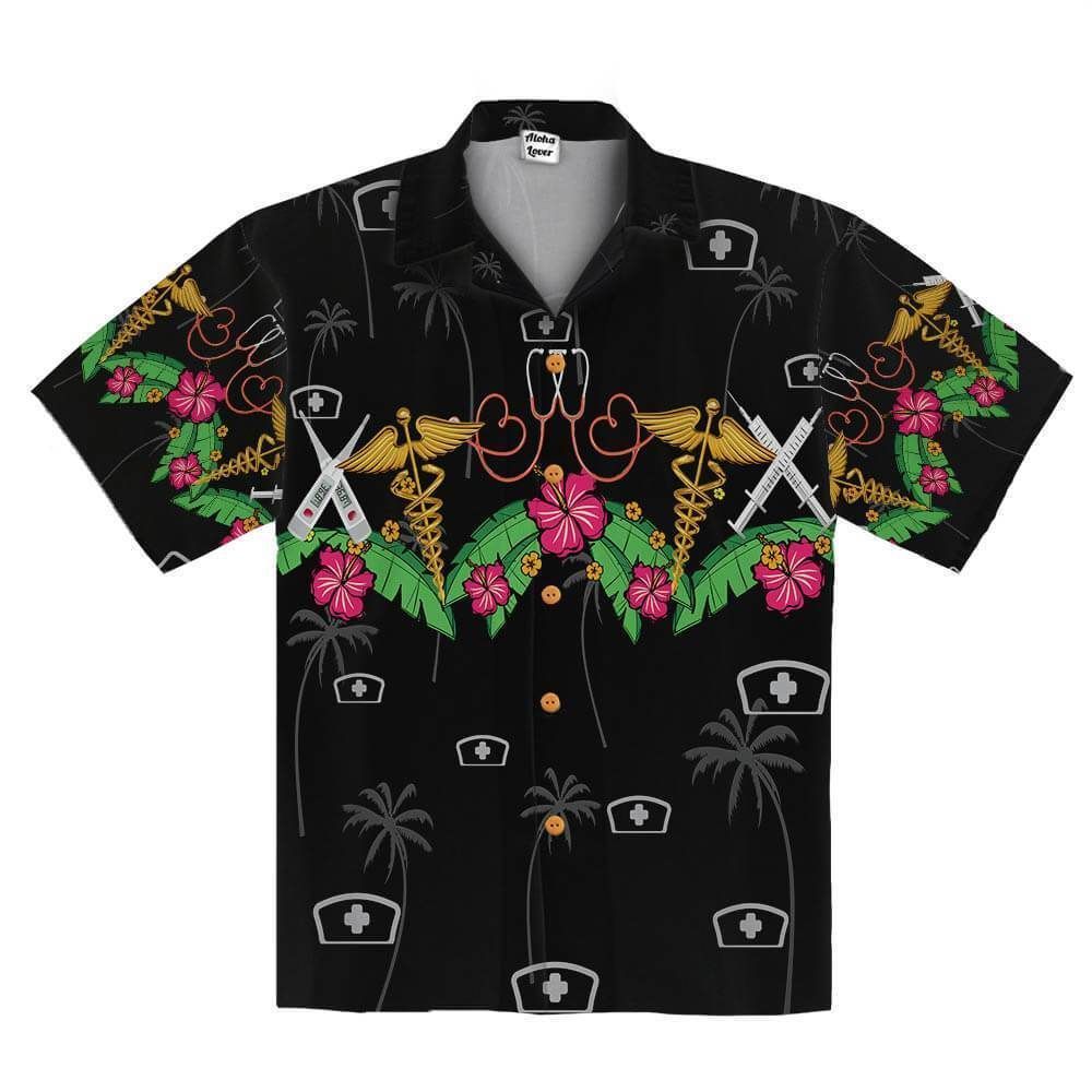 Shop Nursing Hawaiian Aloha Shirts{Size}