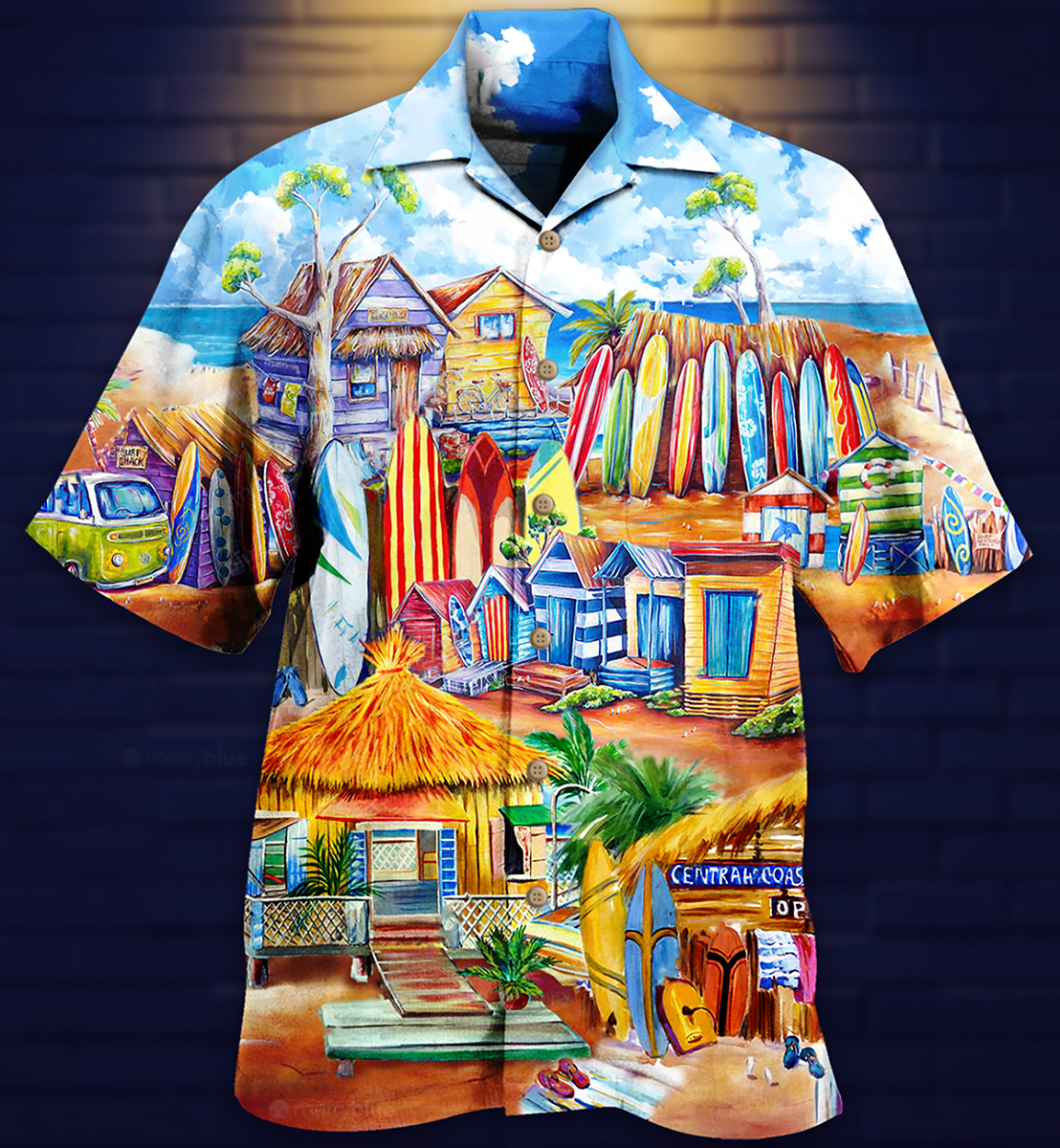 Surfboard Store And Beach - Hawaiian Shirt{Size}