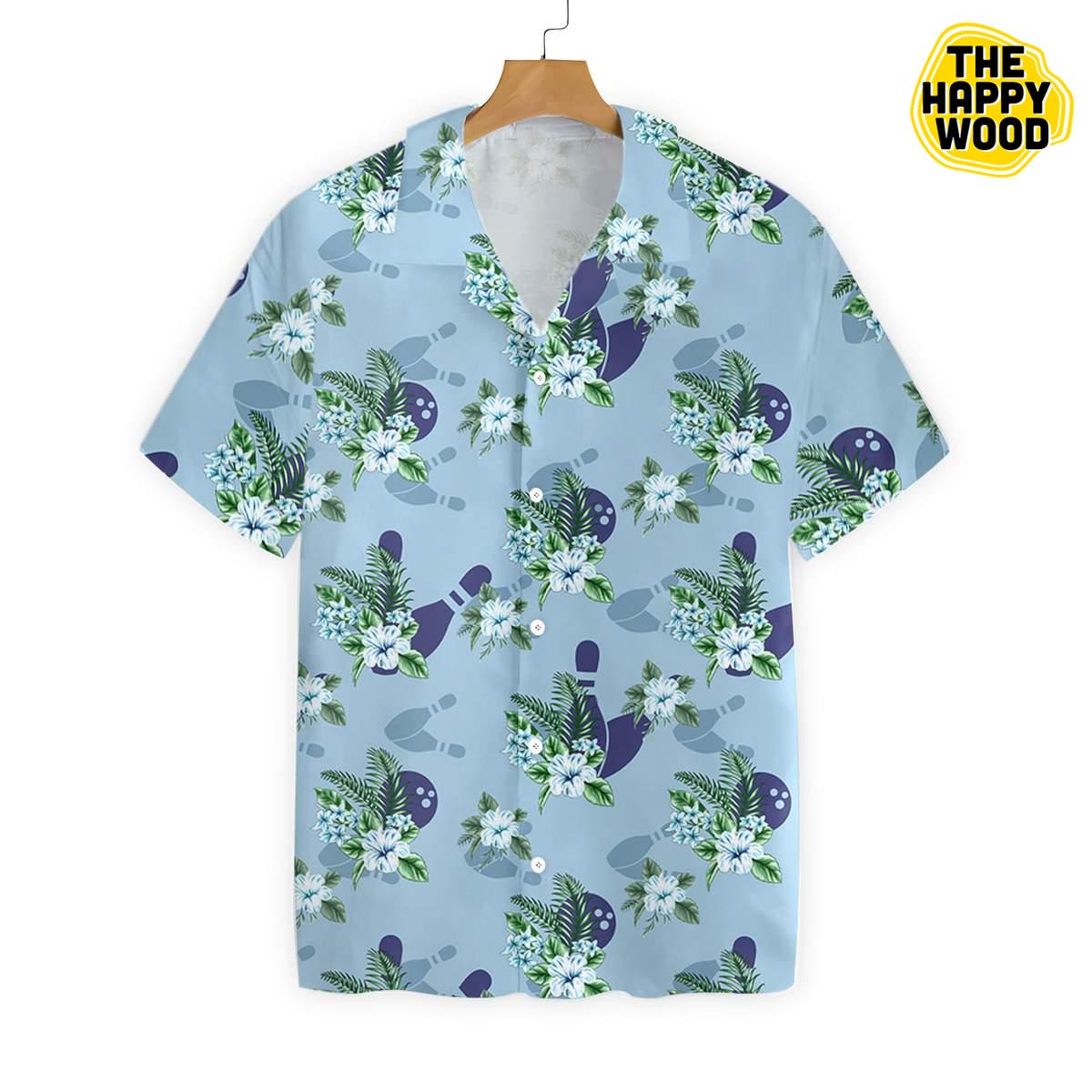 Tropical Bowling Hawaiian Hawaii Shirt{Size}