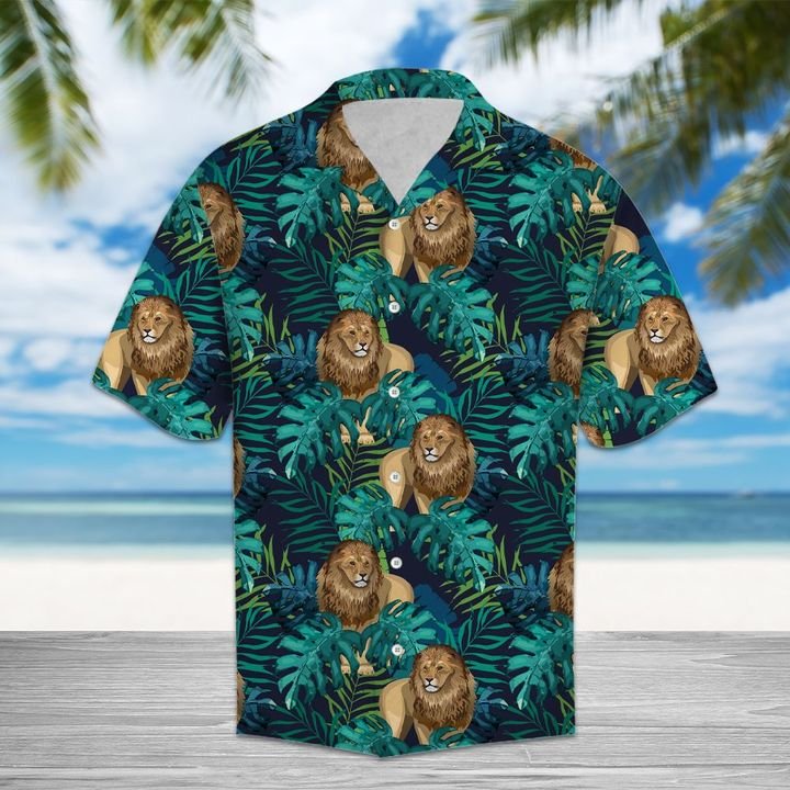 Tropical Lion Hawaiian Shirt Summer Button Up Shirt For Men Latest Shirt 2020{Size}