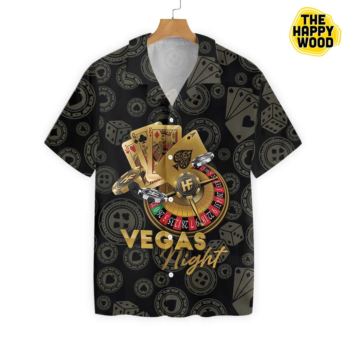 Vegas Night In Casino Hawaiian Hawaii Shirt{Size}