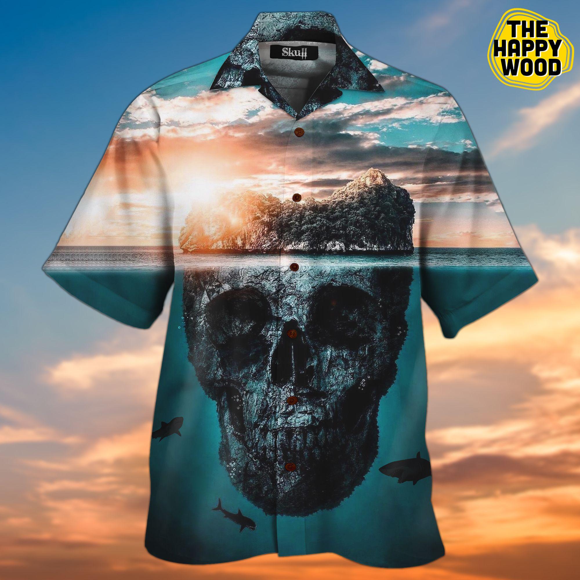 Skull Deep 3D Hawaiian Hawaii Shirt{Size}