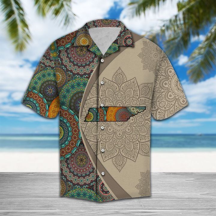 Tennessee Mandala 3D Hawaiian Shirt For Men With Vibrant Colors And Textures{Size}