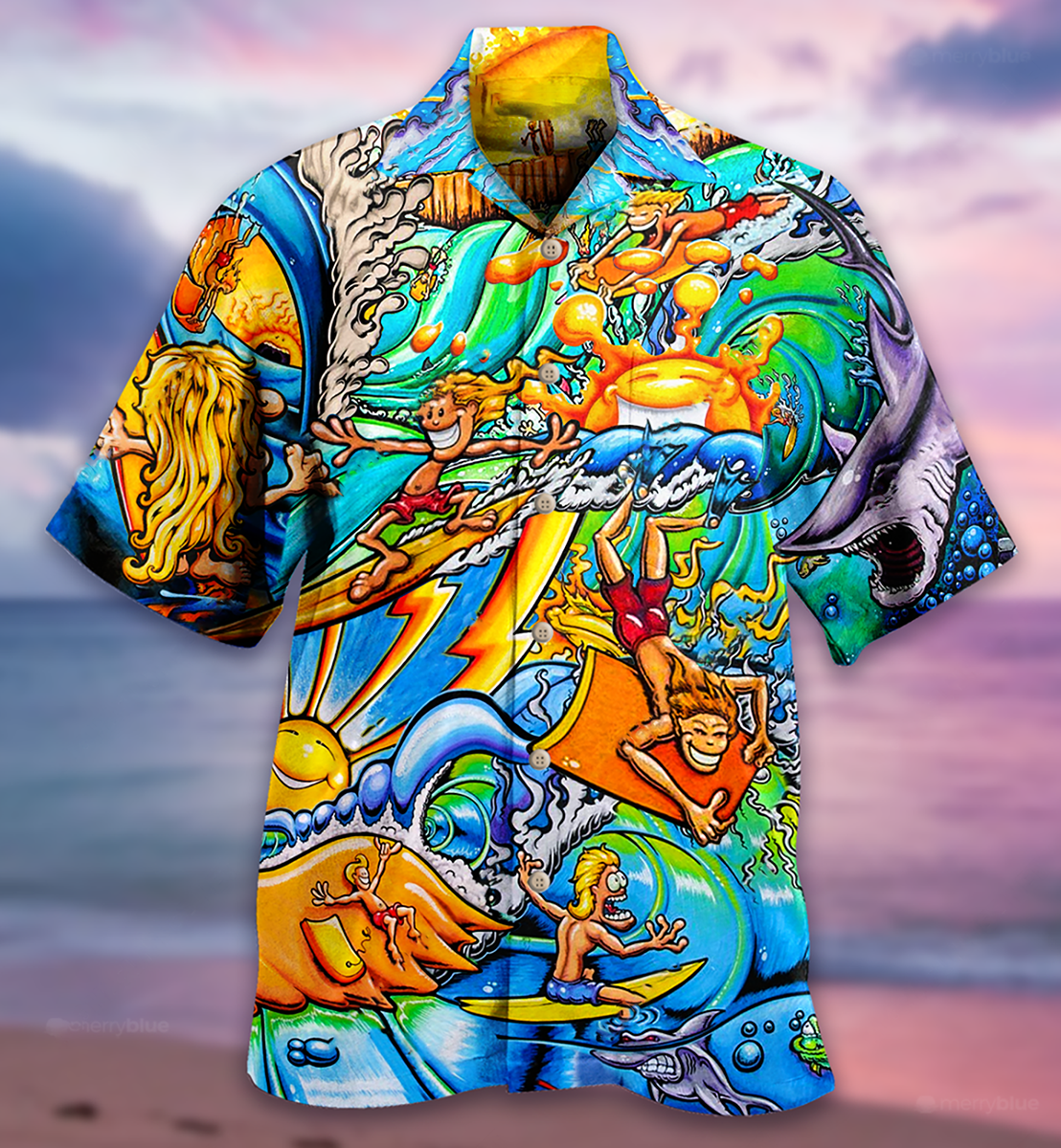 Surf Happy - Hawaiian Shirt{Size}