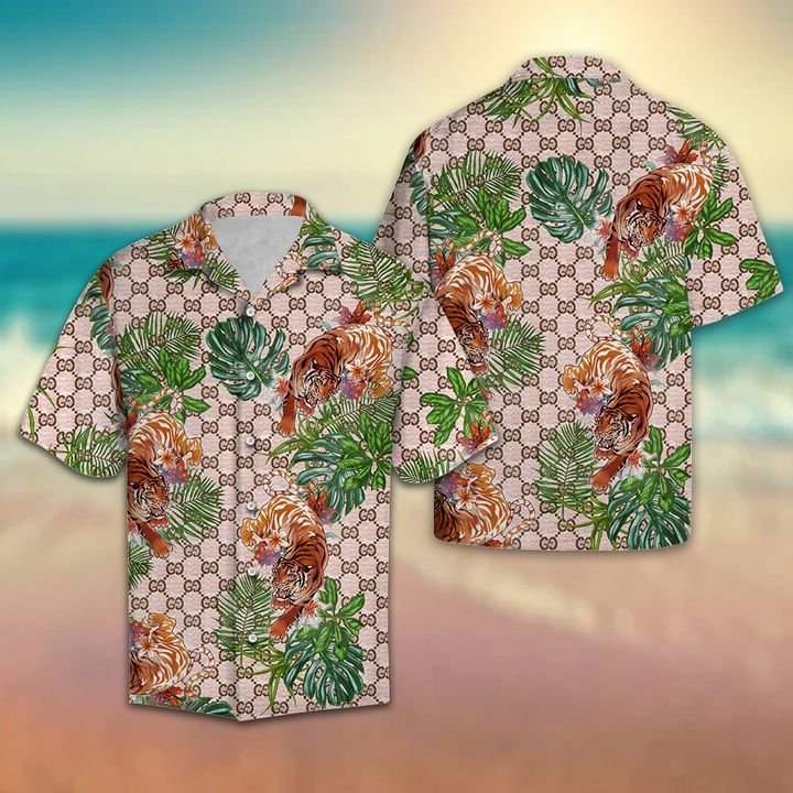 Tiger Tropical 3D Hawaiian Shirt For Men With Vibrant Colors And Textures{Size}