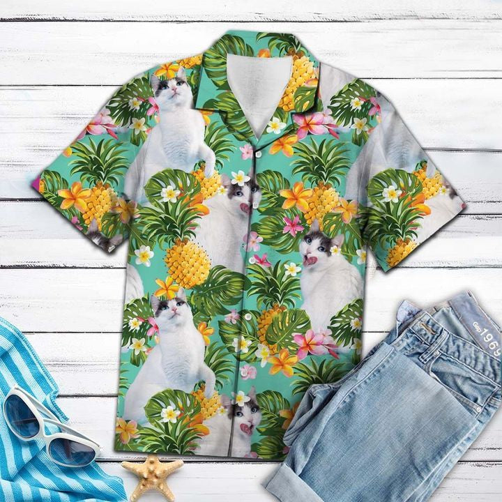 Tropical Pineapple Japanese 3D Hawaiian Shirt For Men With Vibrant Colors And Textures{Size}