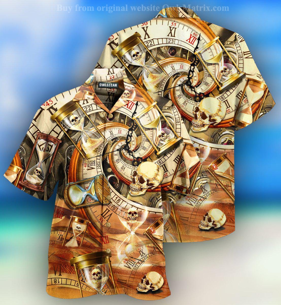 Skull All Knows Value Of Time - Hawaiian Shirt{Size}