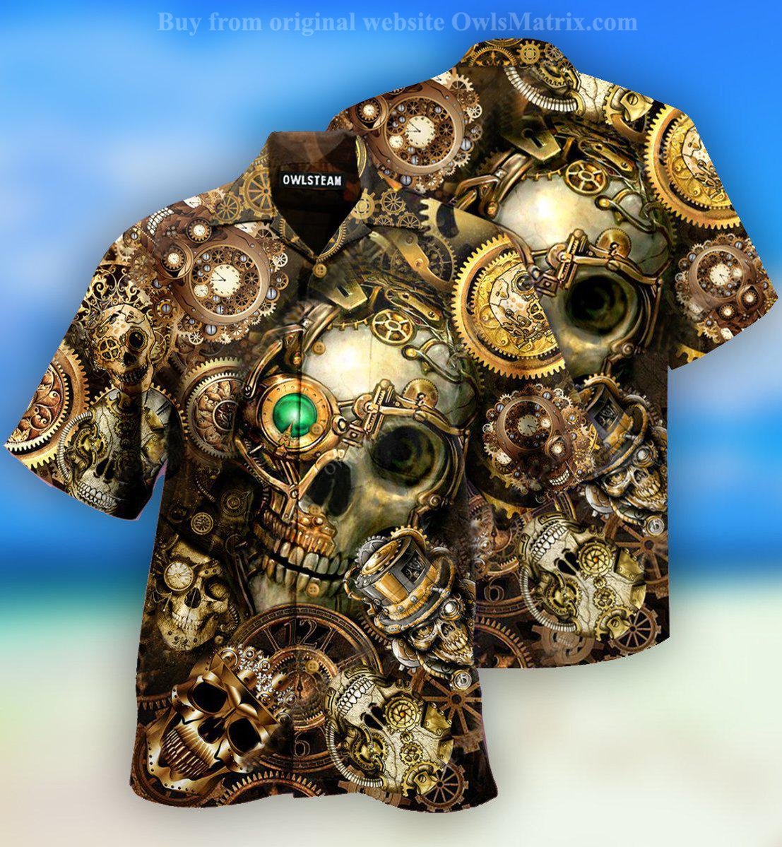 Skull Amazing Steampunk - Hawaiian Shirt{Size}