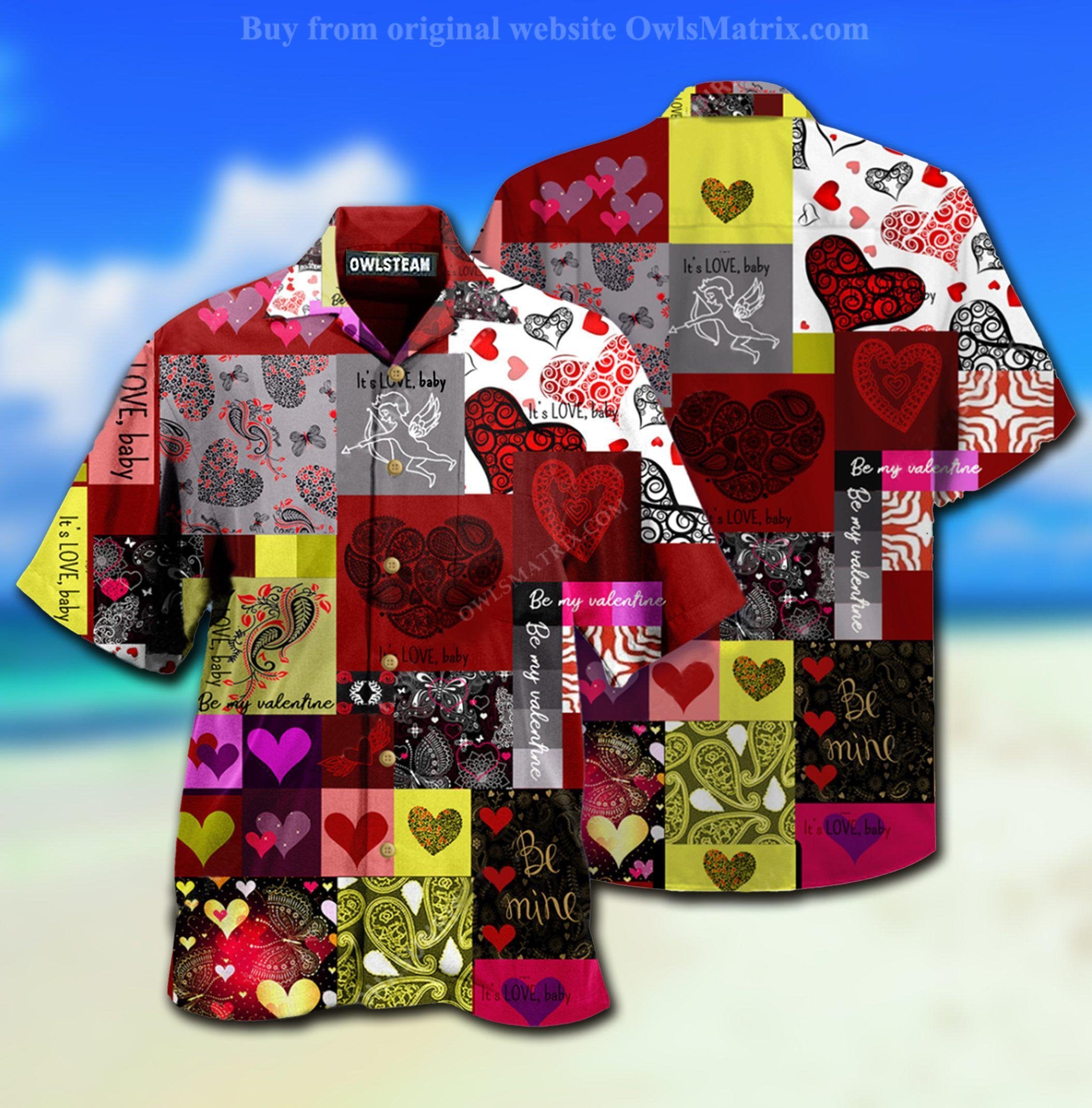 Valentine Beautiful Heart Paisley - Hawaiian Shirt{Size}