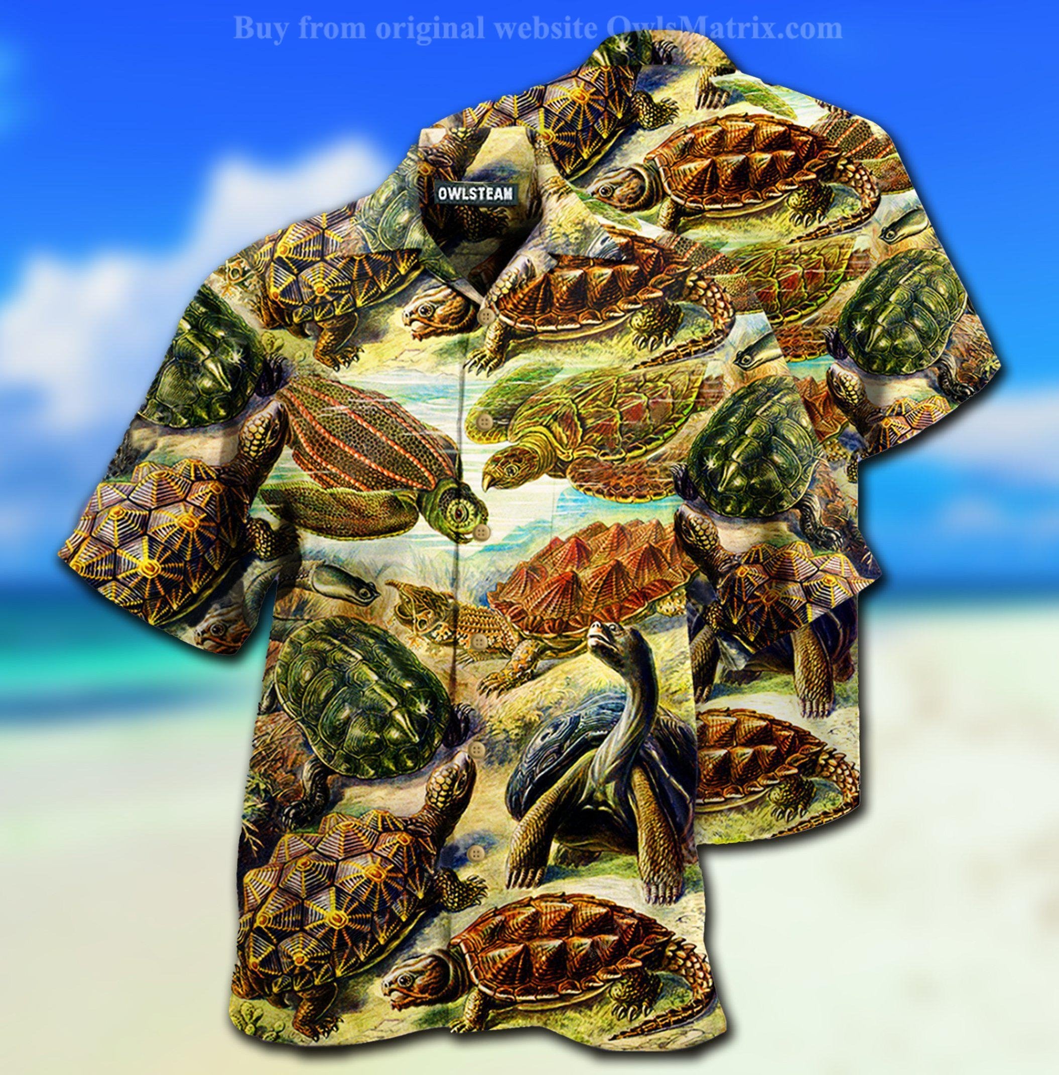 Turtle Be Not Afraid Of Going Slowly - Hawaiian Shirt{Size}