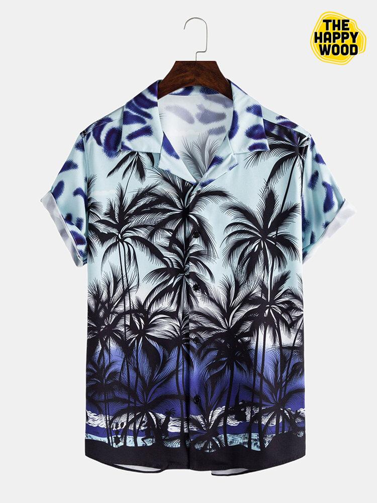 Tropical Coconut Printed Hawaiian Hawaii Shirt{Size}