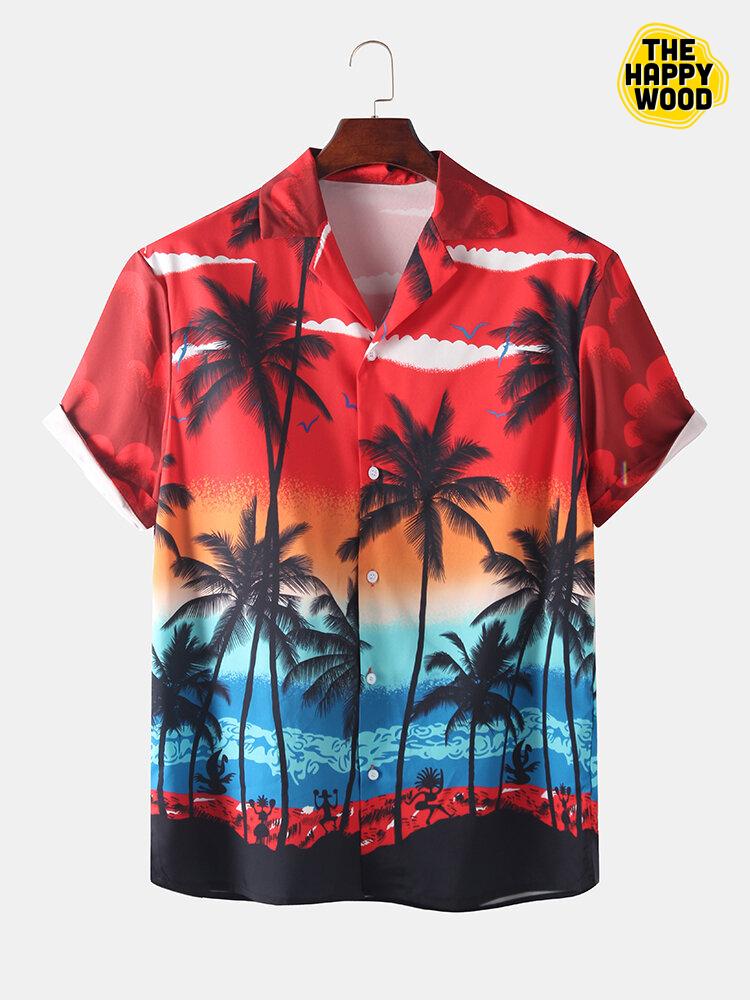 Tropical Coconut Printing Hawaiian Hawaii Shirt{Size}