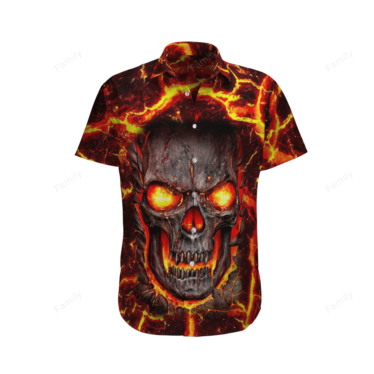 SKULL LAVA HALLOWEEN HAWAIIAN SHIRT{Size}