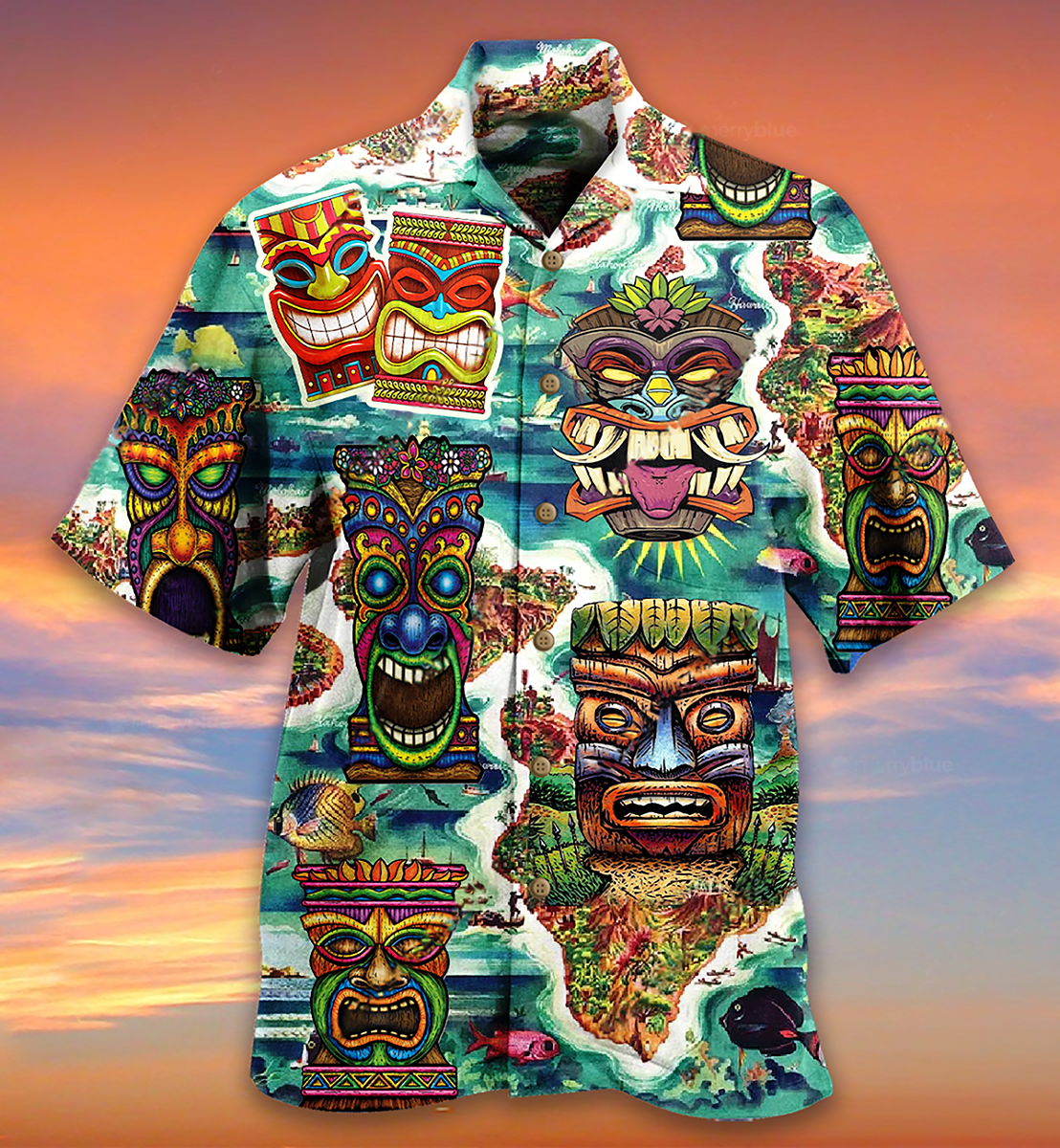 Tiki Keep Saying Aloha Tiki Hawaii Limited - Hawaiian Shirt{Size}