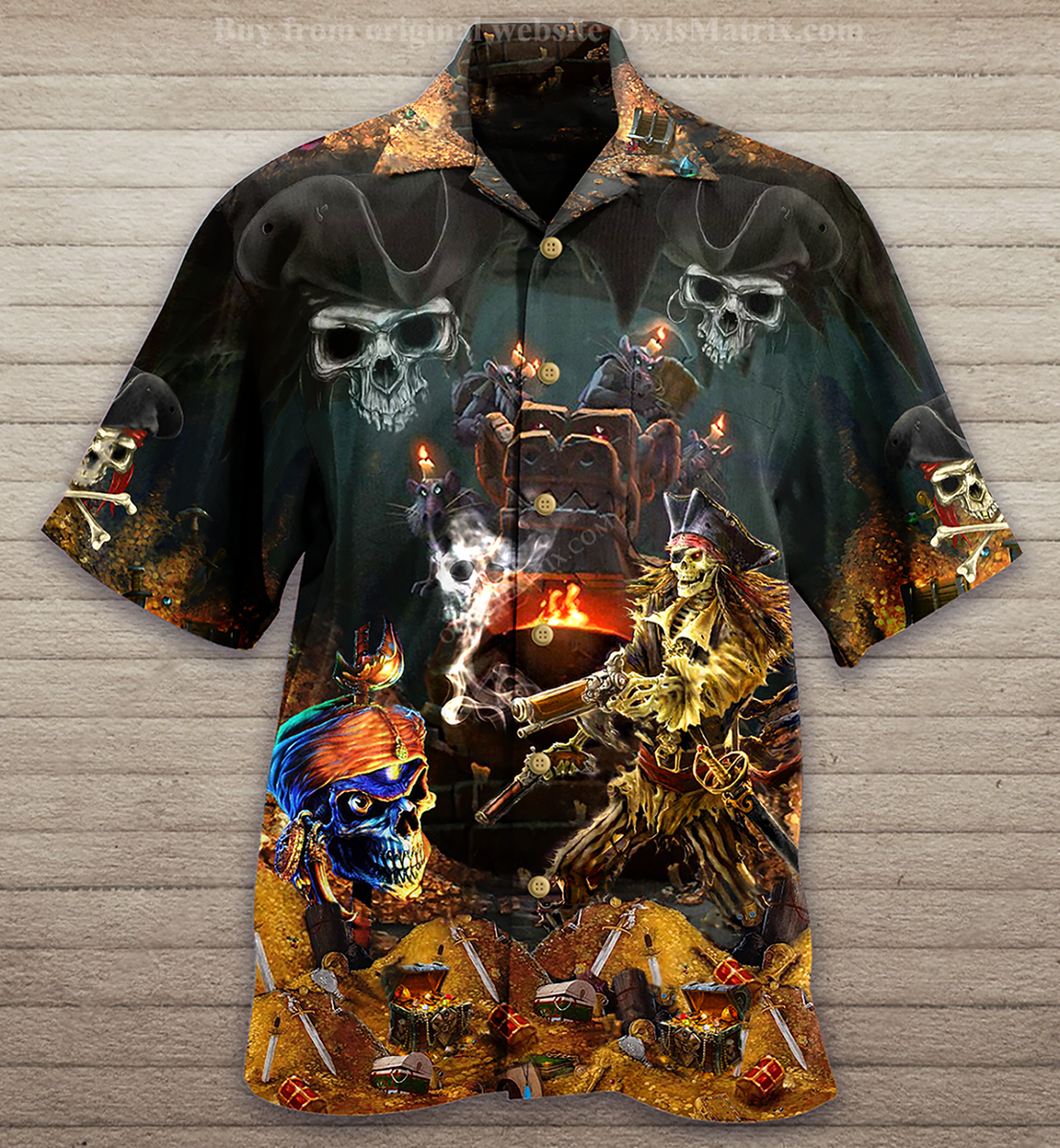 Skull Just A Chasing Booty Life - Hawaiian Shirt{Size}