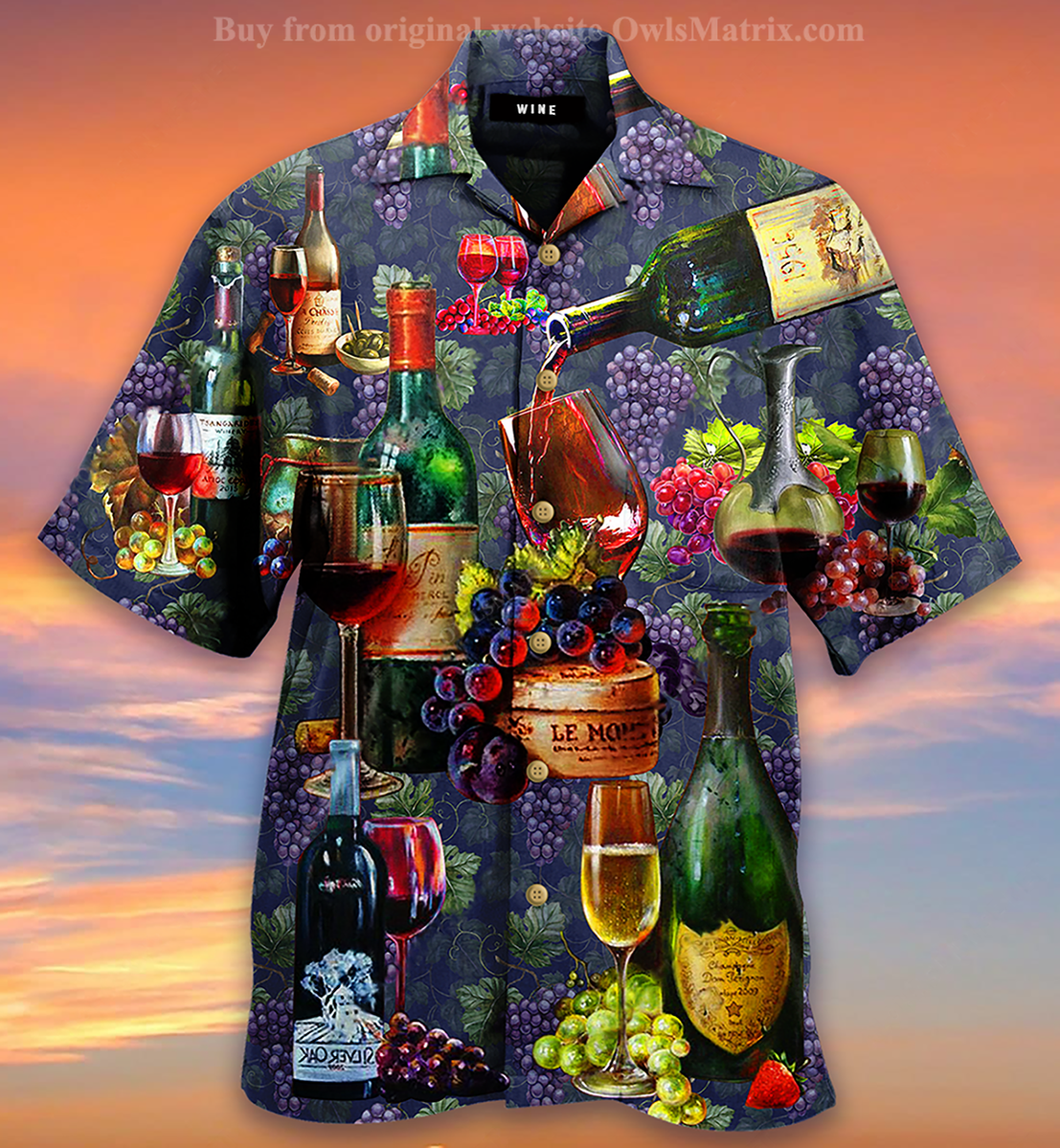 Wine Life Is Better With A Glass Of Wine - Hawaiian Shirt{Size}