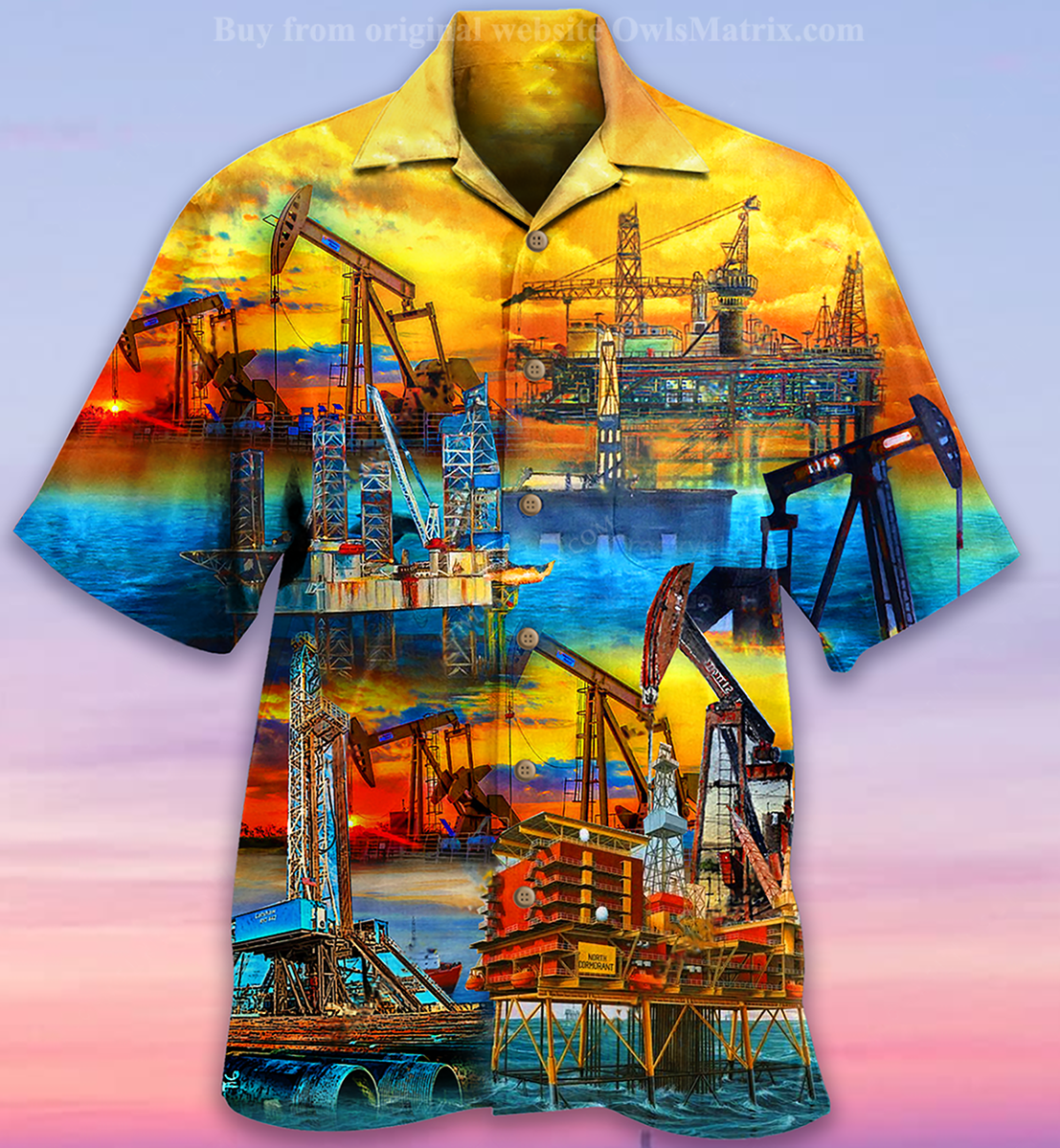 Sunset At The Oil Field Limited - Hawaiian Shirt{Size}