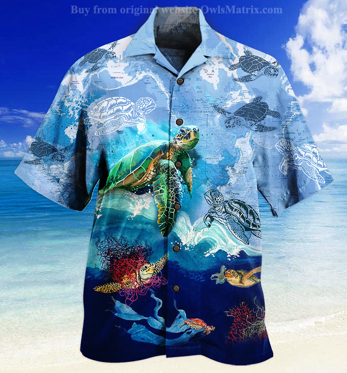 Turtle Go With The Flow Limited - Hawaiian Shirt{Size}