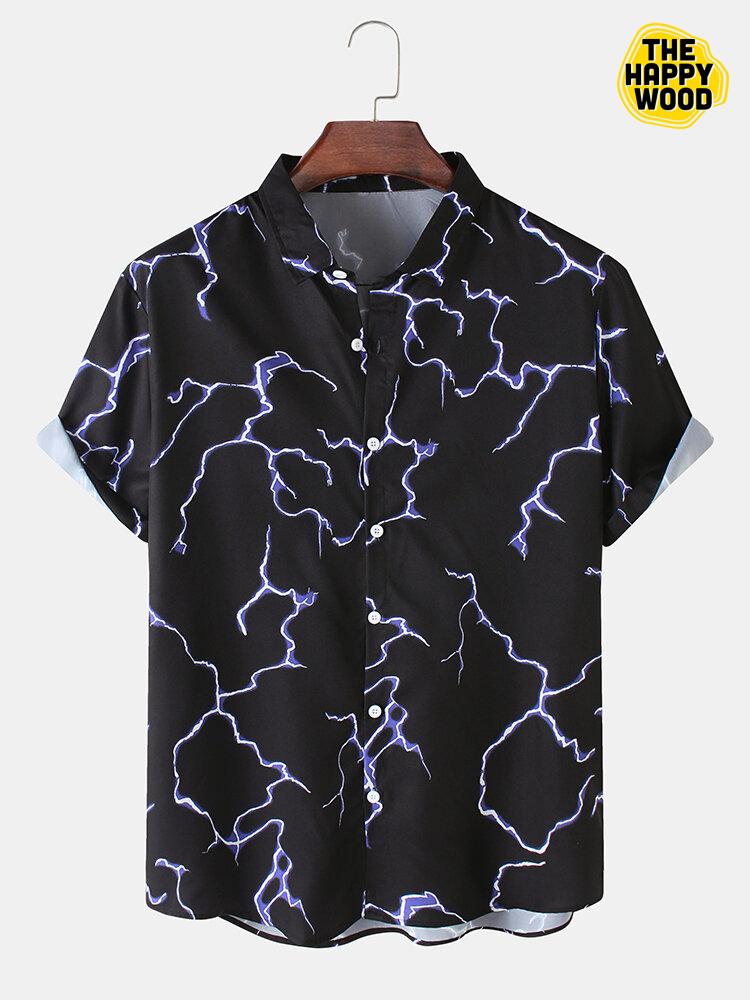 Thunder Printed Hawaiian Hawaii Shirt{Size}