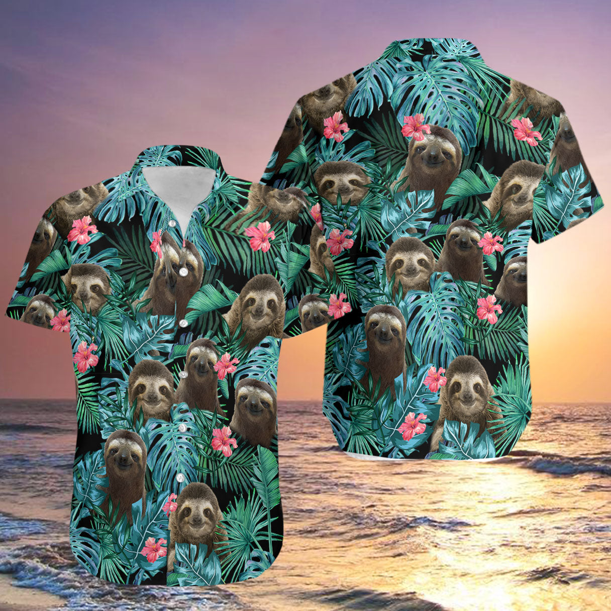 Sloth Tropical All Over Printed Hawaiian Shirt Size S - 5Xl{Size}