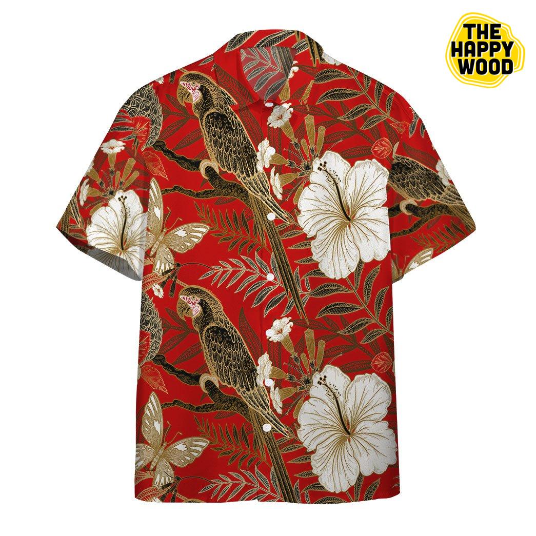 Tropical Parrot Hawaiian Hawaii Shirt{Size}