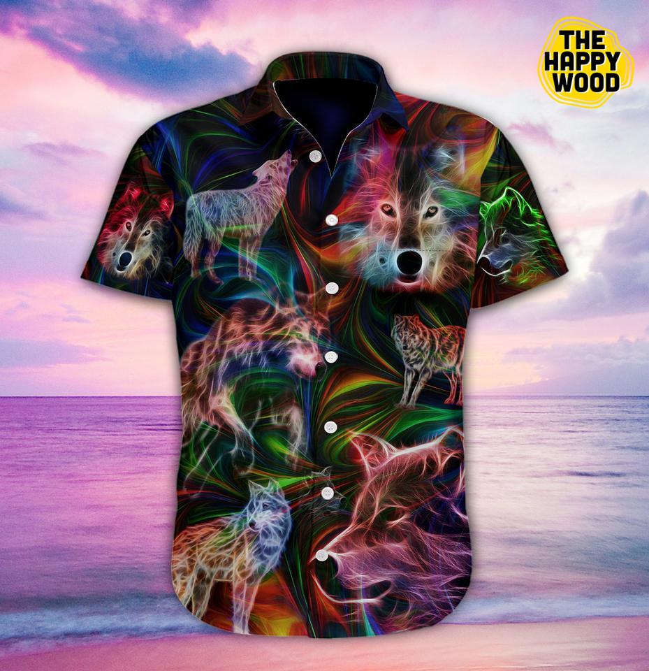 Wolf Fantasy Hawaiian Hawaii Shirt{Size}