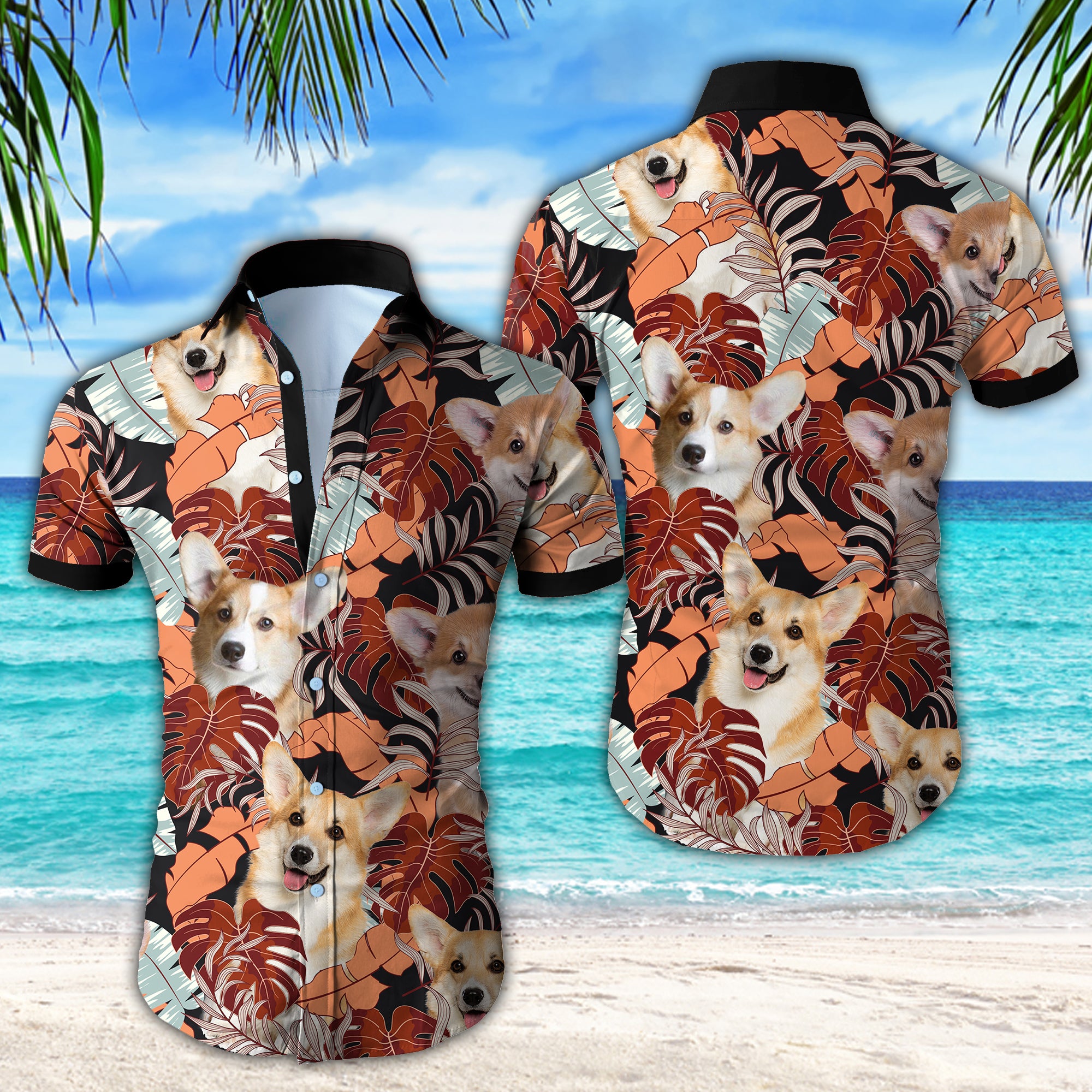 Wozoro Corgi Hawaiian Shirt 3{Size}