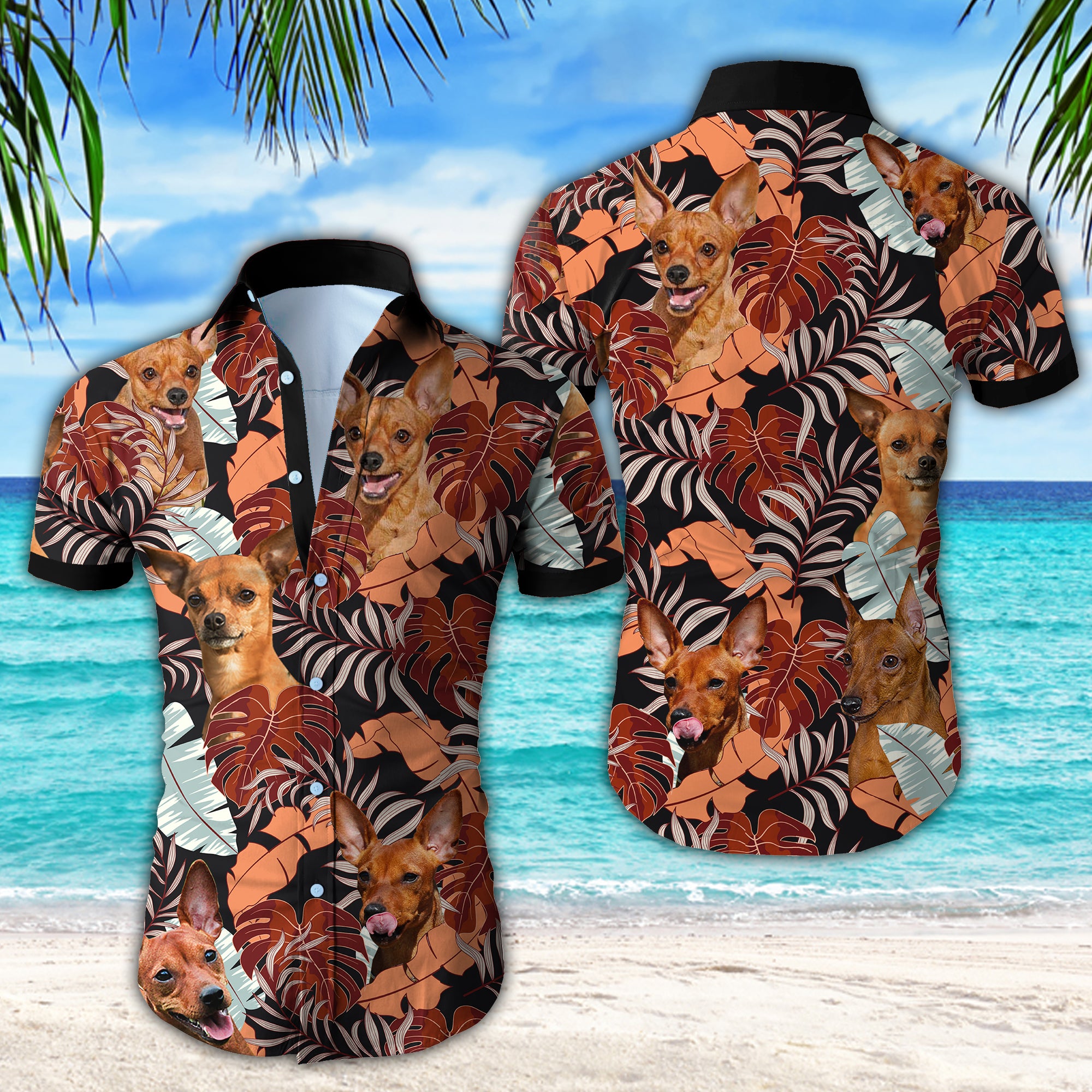 Wozoro Chihuahua Hawaiian Shirt{Size}