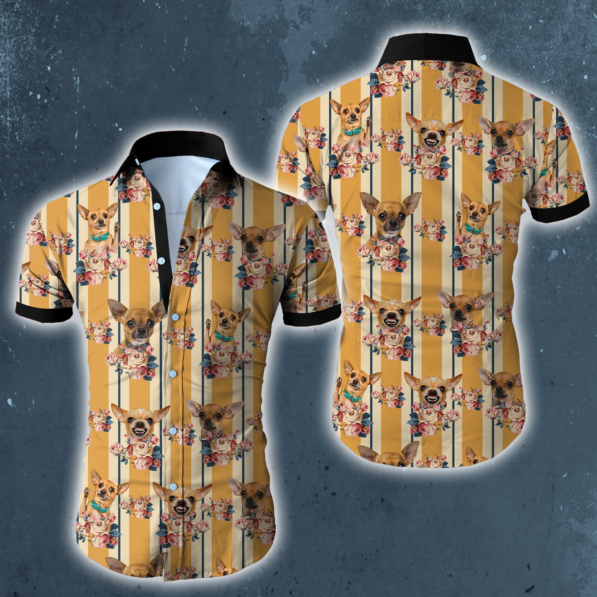 Wozoro Chihuahua Hawaiian Shirt{Size}