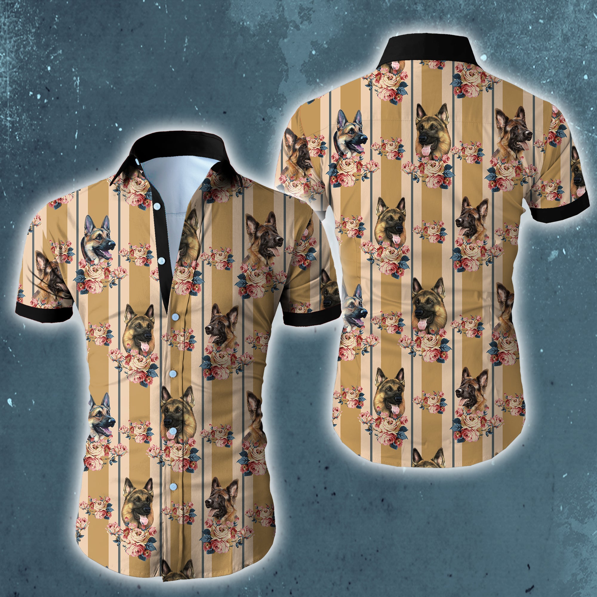 Wozoro German Shepherd Hawaiian Shirt{Size}