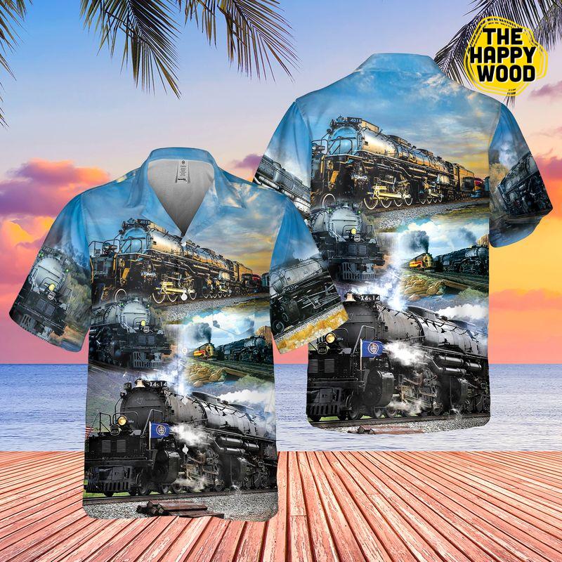 Train Summer Hawaiian Hawaii Shirt{Size}