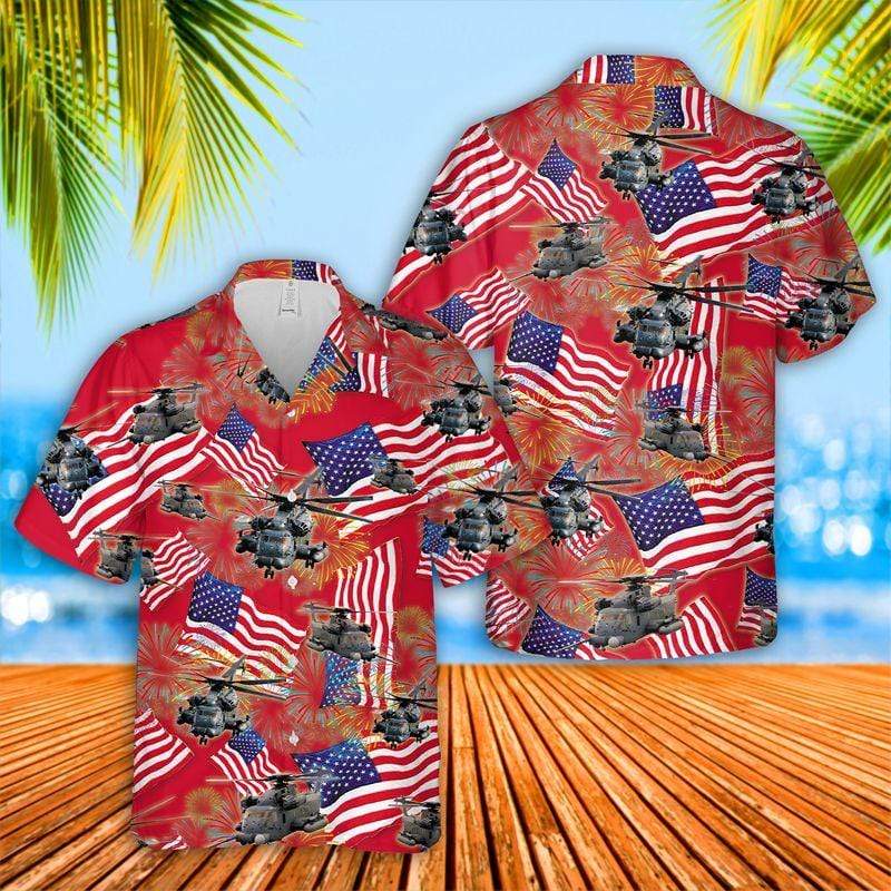 Sikorsky Mh-53 Pave Low 4Th July Aloha Hawaiian Shirts Or Shorts #Kv{Size}