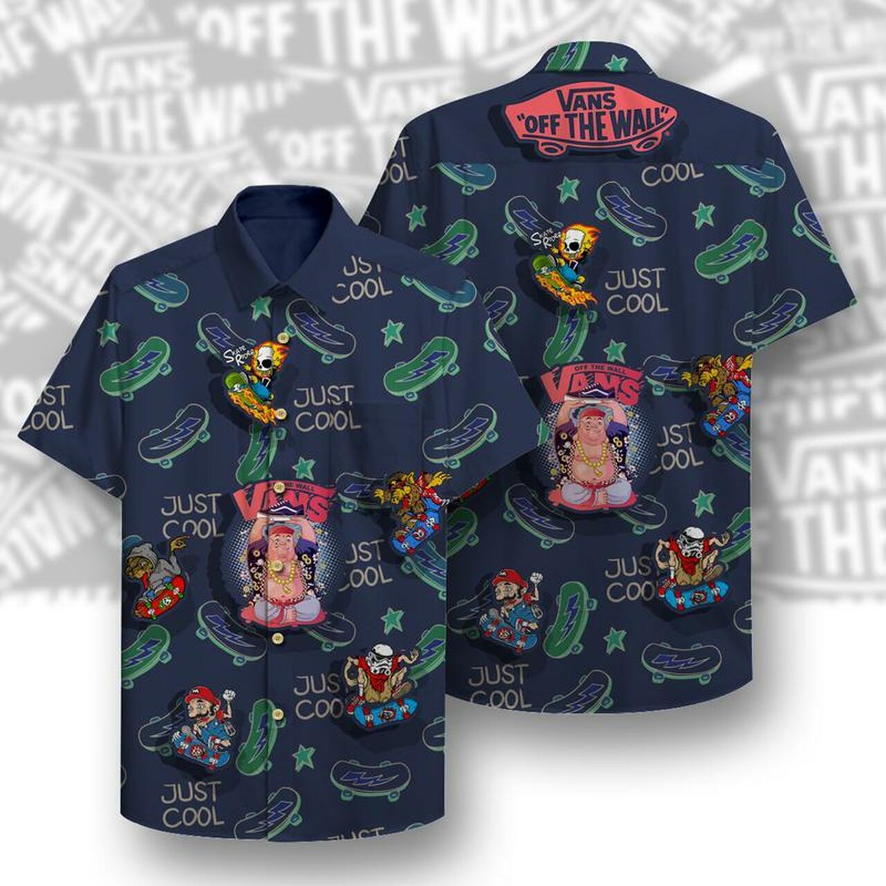 Vans Off The Wall Hawaii Hawaiian Shirt Fashion Tourism For Men, Women Shirt3169{Size}