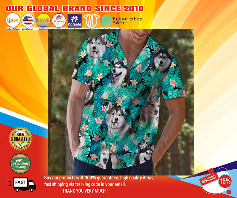 Siberian Husky Hawaiian Shirt- Bbs{Size}