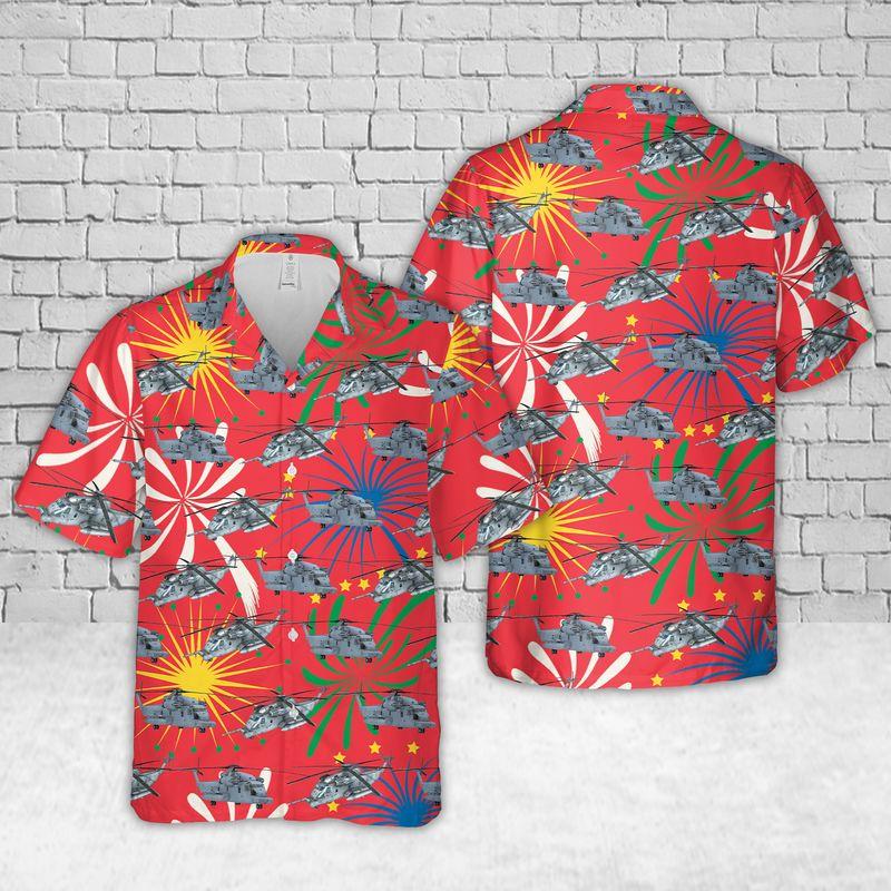 Sikorsky Mh-53 Pave Low Red Pattern Aloha Hawaiian Shirts Or Shorts{Size}