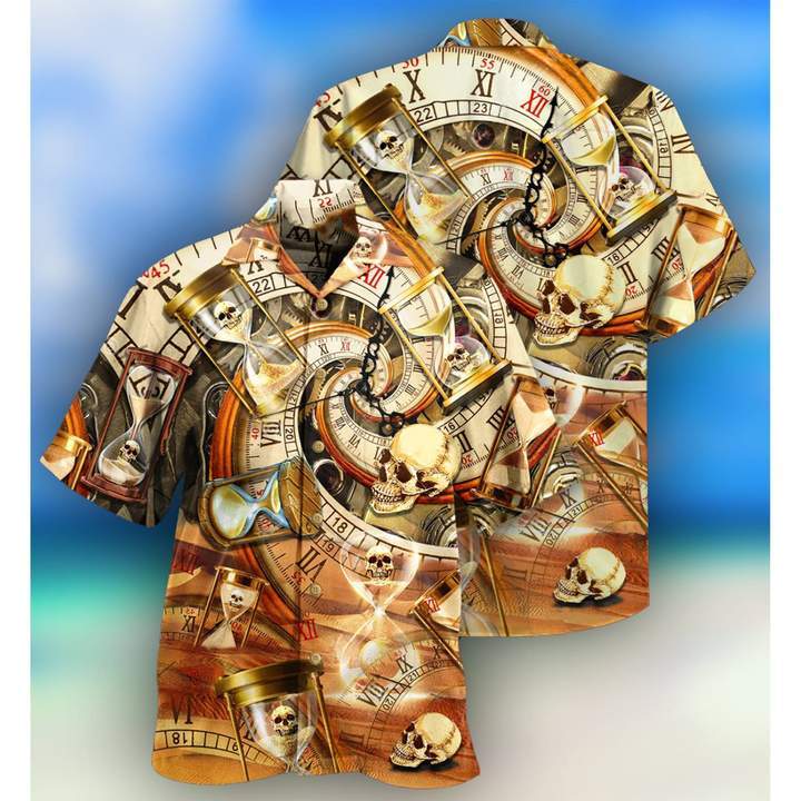 Skull All Knows Value of Time Hawaiian Shirt | For Men & Women | Adult | HW7660{Size}