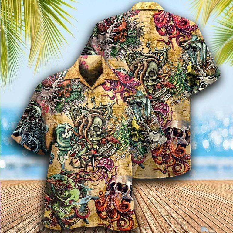 Skull And Octopus Hawaiian Shirt | For Men & Women | Adult | HW7880{Size}