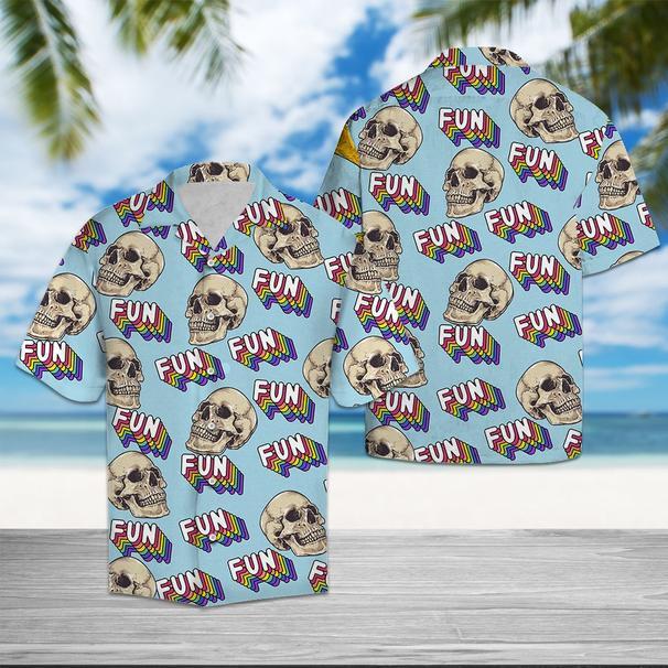 Skull Fun Summer Hawaiian Shirt | For Men & Women | Adult | HW5478{Size}