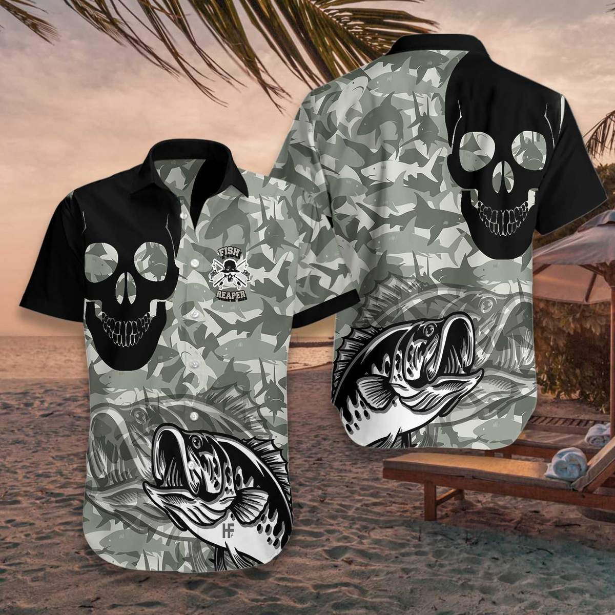 Skull Hawaiian Shirt | For Men & Women | Adult | HW6320{Size}