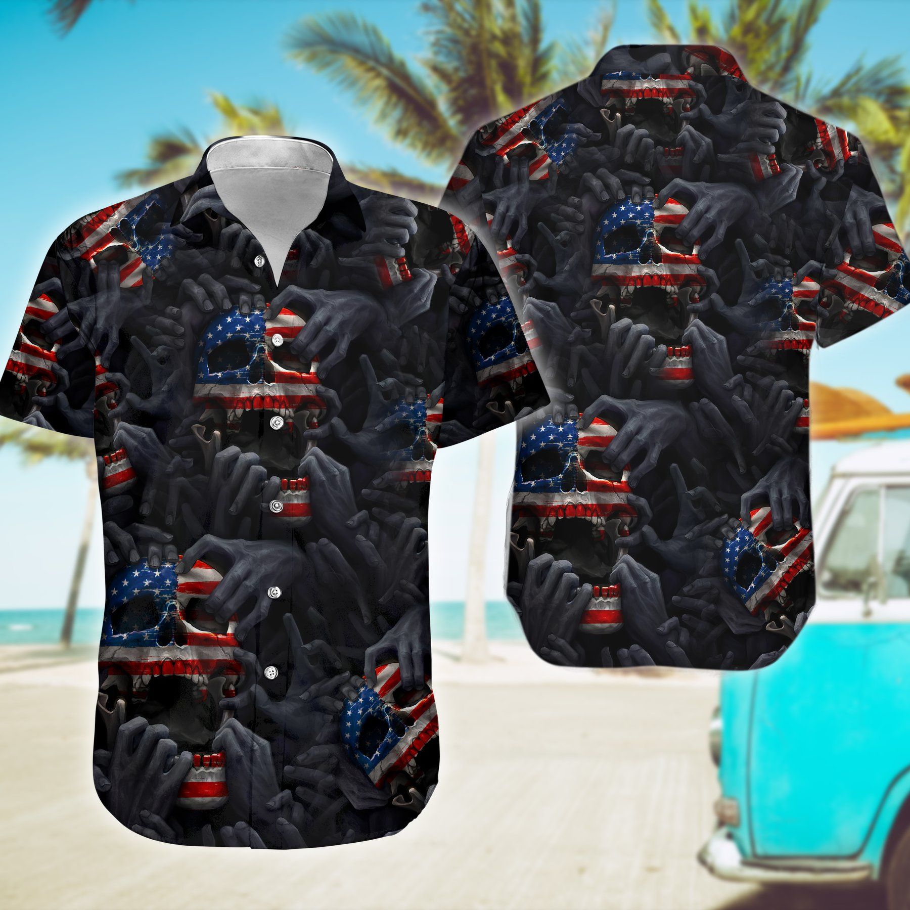 Skull Hawaiian Shirt | For Men & Women | Adult | HW6326{Size}