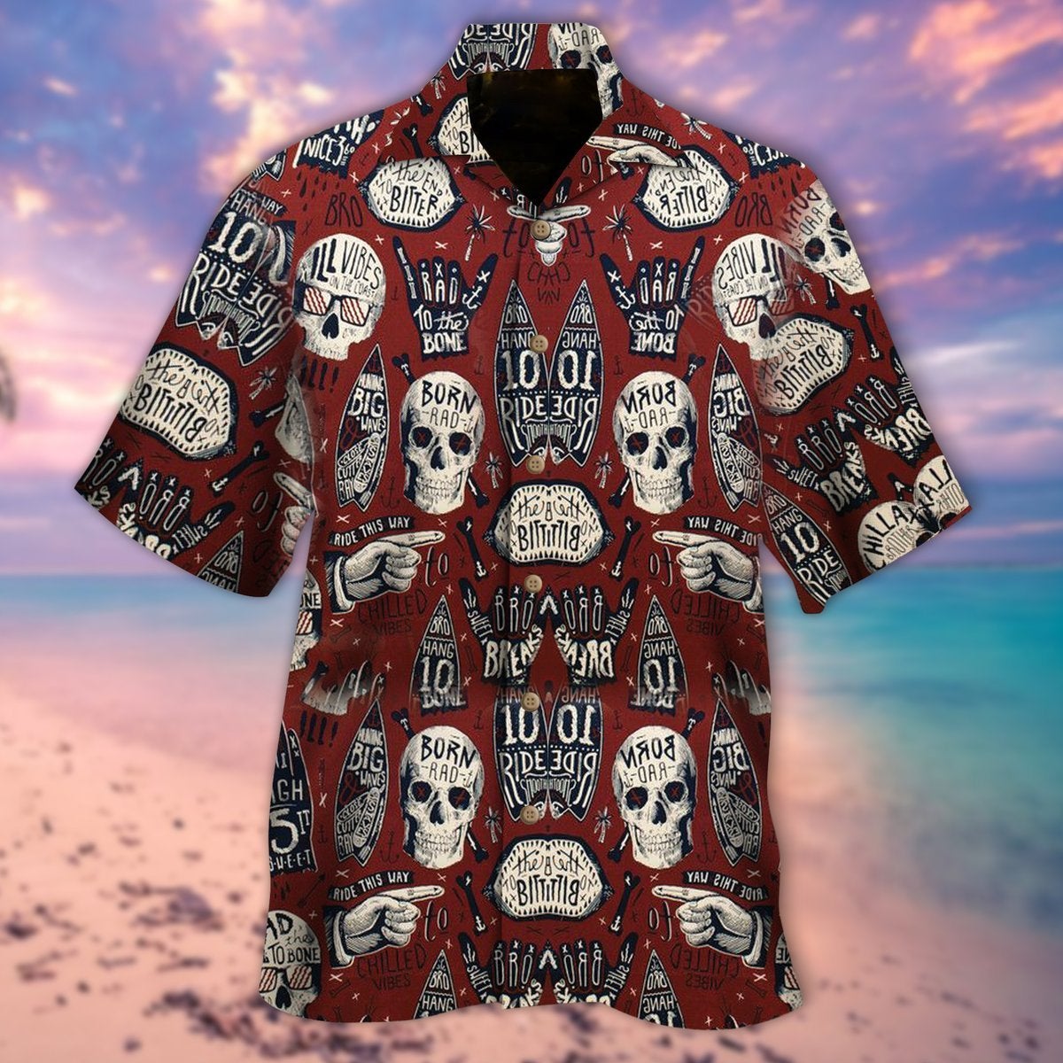 Skull Hawaiian Shirt | For Men & Women | Adult | HW6591{Size}