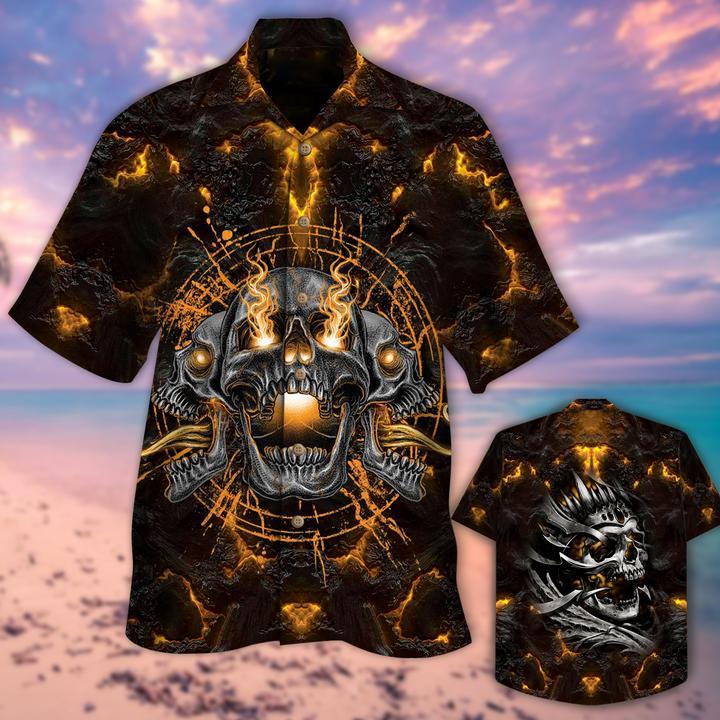 Skull Hawaiian Shirt | For Men & Women | Adult | HW9211{Size}