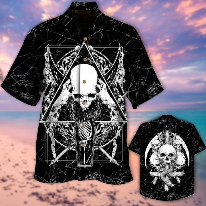 Skull Hawaiian Shirt | For Men & Women | Adult | HW9215{Size}